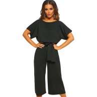 BLACK CULOTTE JUMPSUIT