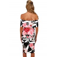 FLORAL BARDOT BODYCON