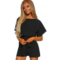 BLACK OVER THE TOP PLAYSUIT